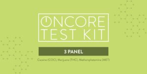 Oncore 3-panel at-home drug test kit for cocaine, marijuana (THC) and methamphetamine