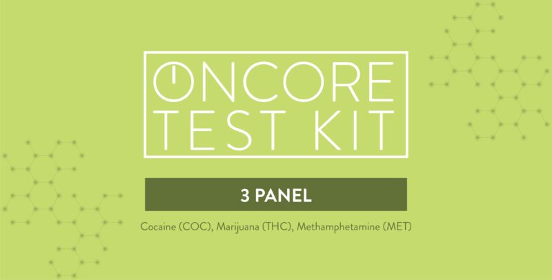Oncore Test Kit Oncore 3-panel at-home drug test kit for cocaine, marijuana (THC) and methamphetamine