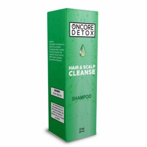 Oncore Detox Hair and Scalp Cleanse shampoo carton, 2 fl oz
