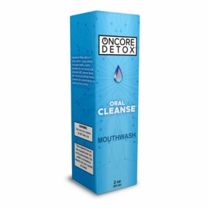Oncore Detox Oral Cleanse Mouthwash carton, 2 fl oz