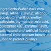 Ingredients list for Oncore Detox Oral Cleanse Mouthwash